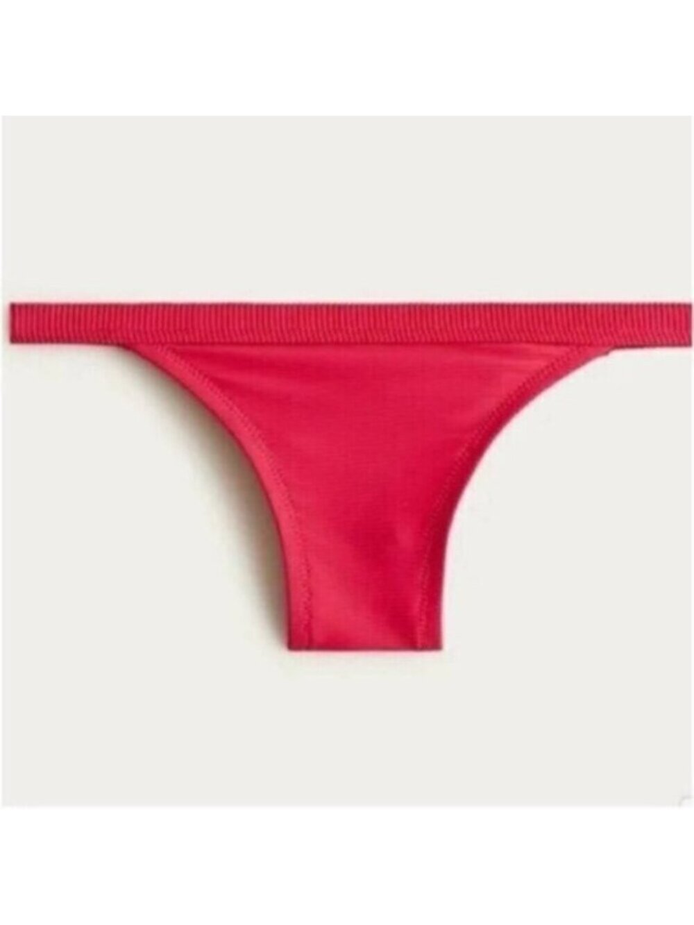 NWT J Crew Pink Ribbed Trim Hipster Full Coverage Bikini Bottom Small